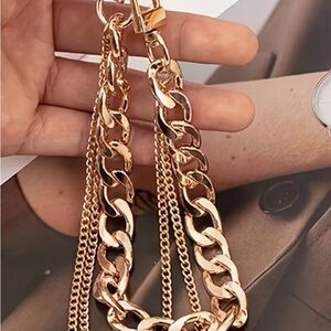 Elegant Gold Chain Bag Charm